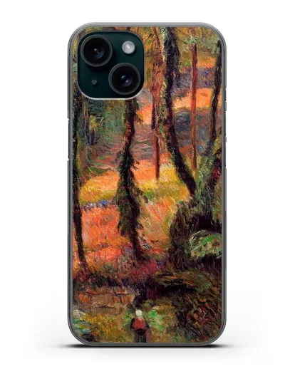 Чехол Лесистая тропа (Гоген Поль) силиконовый для iPhone 15