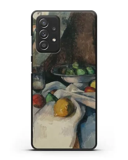 Чехол Натюрморт, Бутылка, Чашка и Фрукты (Сезанн Поль) силиконовый для Samsung Galaxy A53