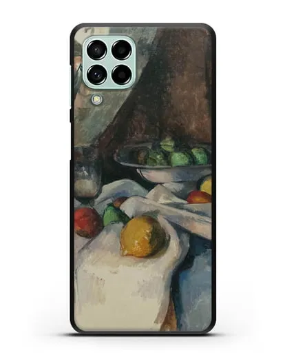 Чехол Натюрморт, Бутылка, Чашка и Фрукты (Сезанн Поль) силиконовый для Samsung Galaxy M53 [SM-M536]