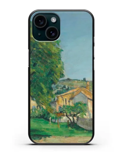 Чехол Каштаны и усадьба Жас-де-Буффан (Сезанн Поль) силиконовый для iPhone 15