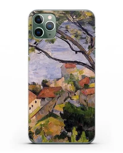 Чехол Л'Эстак. Вид сквозь деревья (Сезанн Поль) силиконовый для iPhone 11 Pro