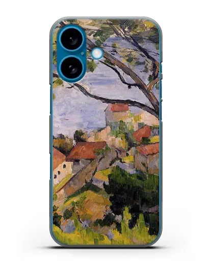 Чехол Л'Эстак. Вид сквозь деревья (Сезанн Поль) силиконовый для iPhone 16