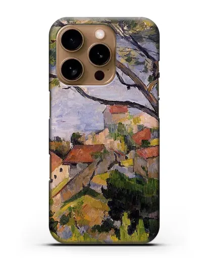 Чехол Л'Эстак. Вид сквозь деревья (Сезанн Поль) силиконовый для iPhone 16 Pro