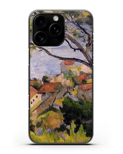 Чехол Л'Эстак. Вид сквозь деревья (Сезанн Поль) силиконовый для iPhone 16 Pro Max