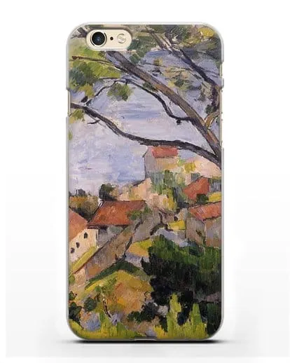 Чехол Л'Эстак. Вид сквозь деревья (Сезанн Поль) силиконовый для iPhone 6