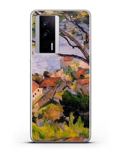 Чехол Л'Эстак. Вид сквозь деревья (Сезанн Поль) силиконовый для Xiaomi Poco F5 Pro