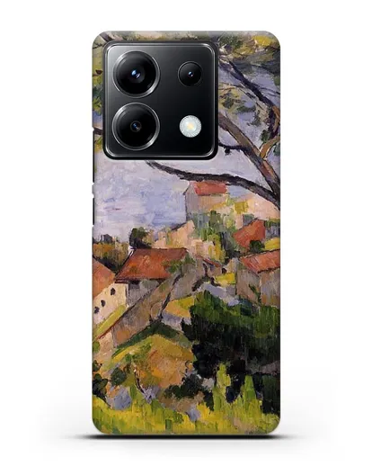 Чехол Л'Эстак. Вид сквозь деревья (Сезанн Поль) силиконовый для Xiaomi Poco X6