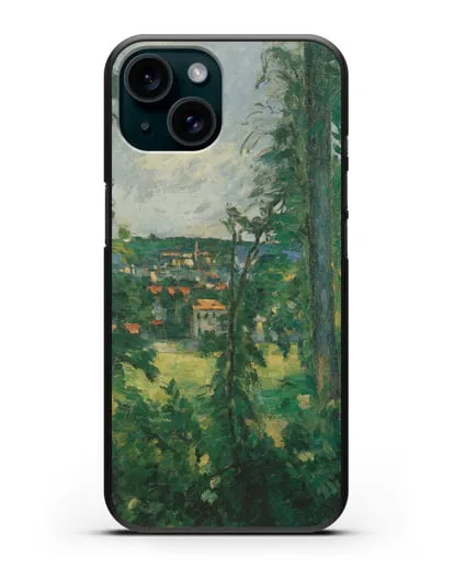 Чехол Овер. Вид неподалеку (Сезанн Поль) силиконовый для iPhone 15