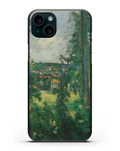 Чехол Овер. Вид неподалеку (Сезанн Поль) силиконовый для iPhone 15 Plus