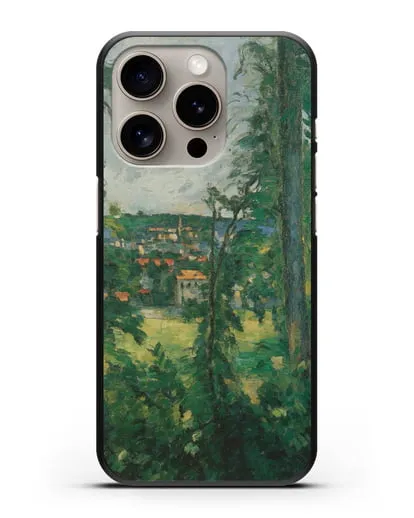 Чехол Овер. Вид неподалеку (Сезанн Поль) силиконовый для iPhone 15 Pro