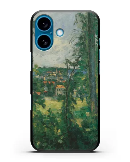 Чехол Овер. Вид неподалеку (Сезанн Поль) силиконовый для iPhone 16