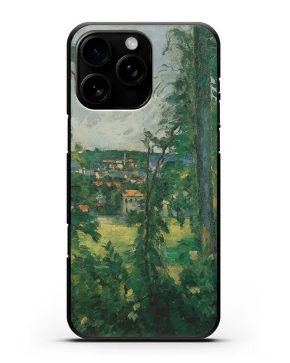 Чехол Овер. Вид неподалеку (Сезанн Поль) силиконовый для iPhone 16 Pro Max