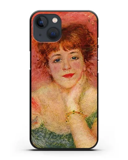 Чехол Портрет Жанны Самари (Ренуар Пьер Огюст) силиконовый для iPhone 13