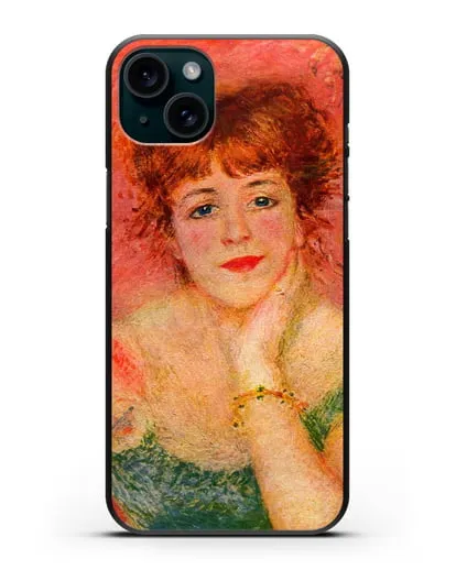 Чехол Портрет Жанны Самари (Ренуар Пьер Огюст) силиконовый для iPhone 15 Plus