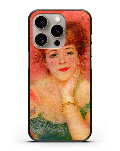 Чехол Портрет Жанны Самари (Ренуар Пьер Огюст) силиконовый для iPhone 15 Pro