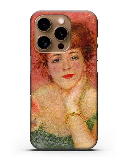 Чехол Портрет Жанны Самари (Ренуар Пьер Огюст) силиконовый для iPhone 16 Pro