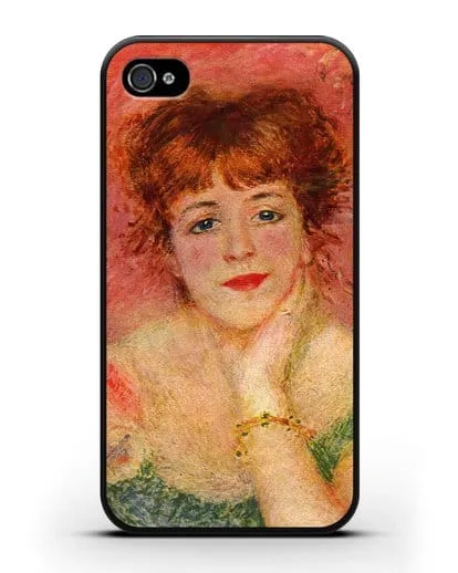 Чехол Портрет Жанны Самари (Ренуар Пьер Огюст) силиконовый для iPhone 4/4s