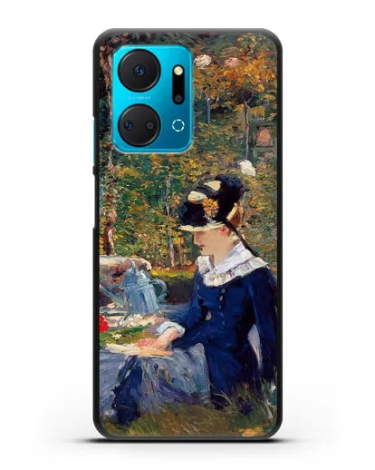 Чехол Молодая дама в саду (Мане Эдуард) силиконовый для Honor X7a Plus