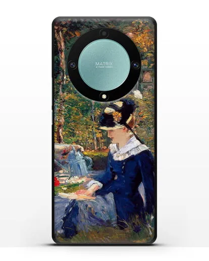 Чехол Молодая дама в саду (Мане Эдуард) силиконовый для Honor X9a