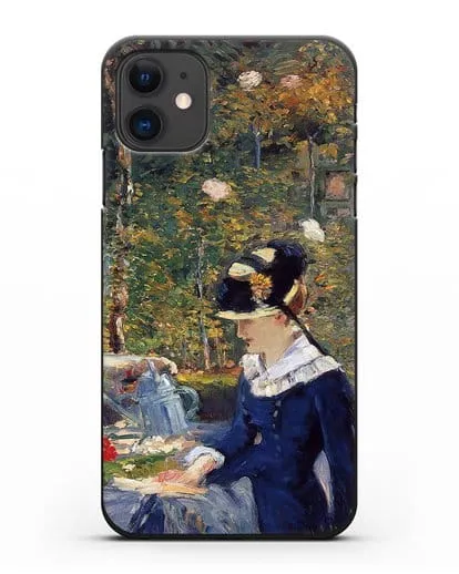 Чехол Молодая дама в саду (Мане Эдуард) силиконовый для iPhone 11