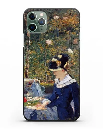 Чехол Молодая дама в саду (Мане Эдуард) силиконовый для iPhone 11 Pro