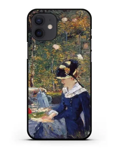 Чехол Молодая дама в саду (Мане Эдуард) силиконовый для iPhone 12