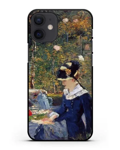 Чехол Молодая дама в саду (Мане Эдуард) силиконовый для iPhone 12 mini