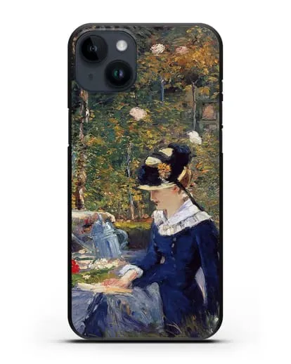Чехол Молодая дама в саду (Мане Эдуард) силиконовый для iPhone 14 Plus