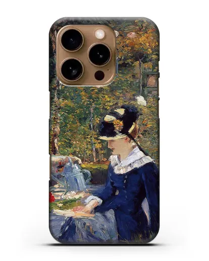 Чехол Молодая дама в саду (Мане Эдуард) силиконовый для iPhone 16 Pro