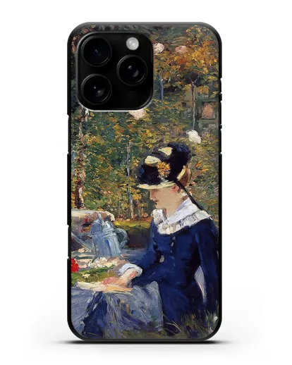 Чехол Молодая дама в саду (Мане Эдуард) силиконовый для iPhone 16 Pro Max