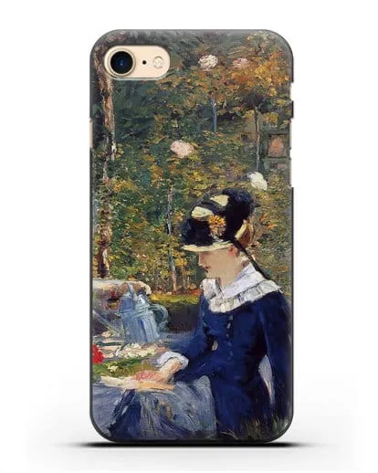 Чехол Молодая дама в саду (Мане Эдуард) силиконовый для iPhone 7