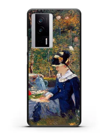 Чехол Молодая дама в саду (Мане Эдуард) силиконовый для Xiaomi Poco F5 Pro