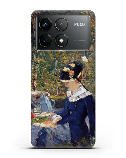 Чехол Молодая дама в саду (Мане Эдуард) силиконовый для Xiaomi Poco F6 Pro