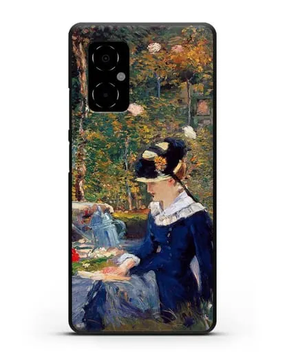 Чехол Молодая дама в саду (Мане Эдуард) силиконовый для Xiaomi Poco M4 5G