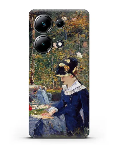 Чехол Молодая дама в саду (Мане Эдуард) силиконовый для Xiaomi Poco M6 Pro