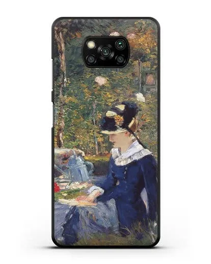 Чехол Молодая дама в саду (Мане Эдуард) силиконовый для Xiaomi Poco X3