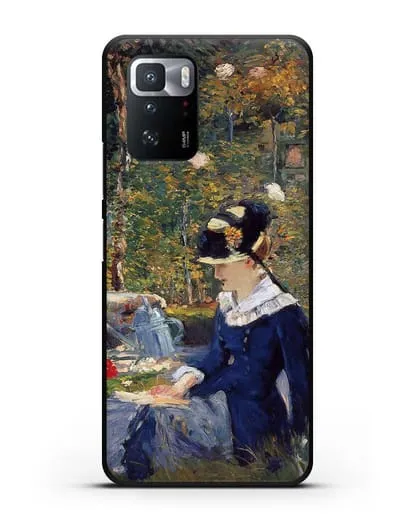 Чехол Молодая дама в саду (Мане Эдуард) силиконовый для Xiaomi Poco X3 GT