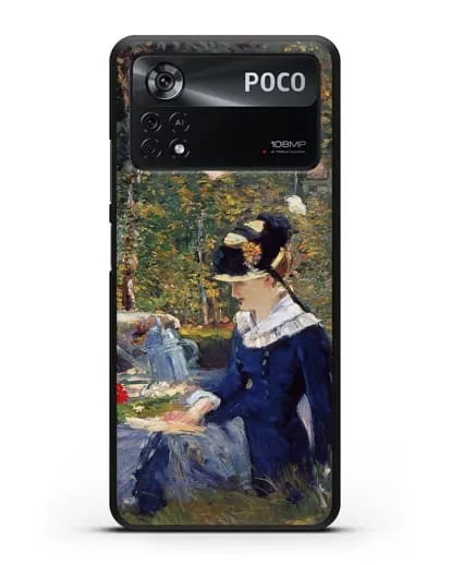 Чехол Молодая дама в саду (Мане Эдуард) силиконовый для Xiaomi Poco X4 Pro