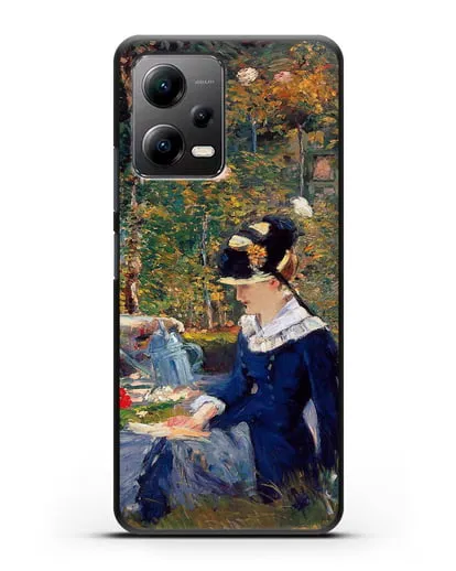 Чехол Молодая дама в саду (Мане Эдуард) силиконовый для Xiaomi Poco X5