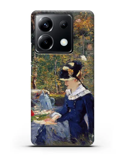 Чехол Молодая дама в саду (Мане Эдуард) силиконовый для Xiaomi Poco X6