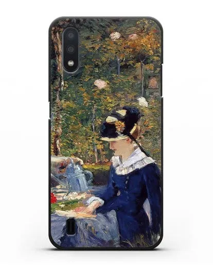 Чехол Молодая дама в саду (Мане Эдуард) силиконовый для Samsung Galaxy A01 [SM-A015F]