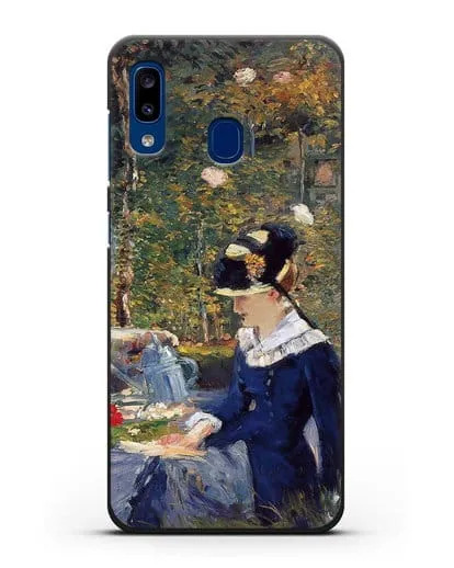 Чехол Молодая дама в саду (Мане Эдуард) силиконовый для Samsung Galaxy A20 [SM-A205FN]