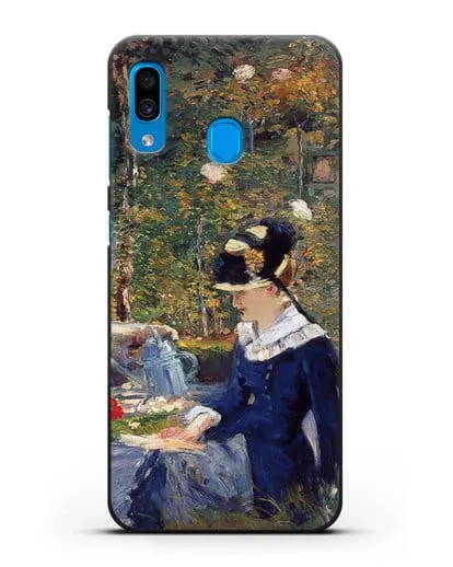 Чехол Молодая дама в саду (Мане Эдуард) силиконовый для Samsung Galaxy A30 [SM-A305FN]