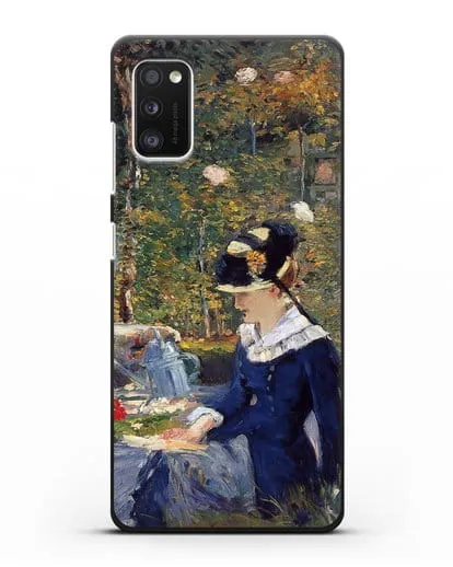 Чехол Молодая дама в саду (Мане Эдуард) силиконовый для Samsung Galaxy A41 [SM-A415F]