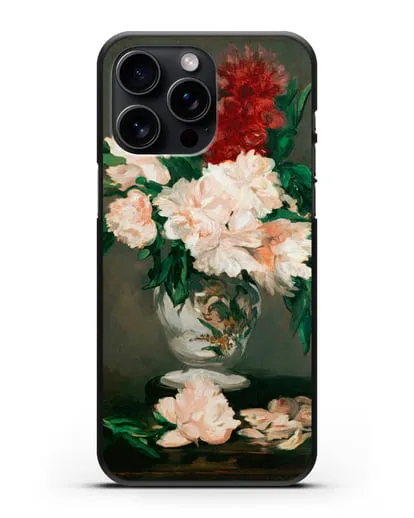 Чехол Ваза с пионами (Мане Эдуард) силиконовый для iPhone 15 Pro Max