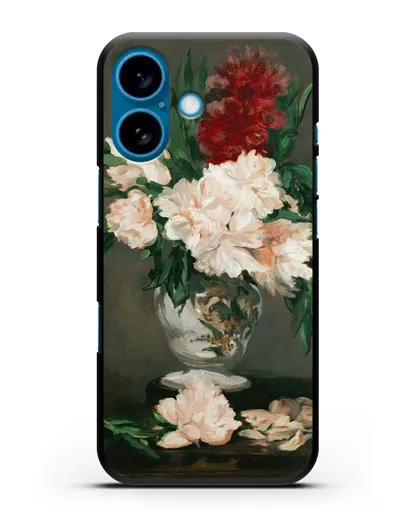 Чехол Ваза с пионами (Мане Эдуард) силиконовый для iPhone 16