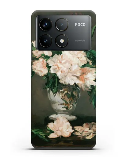 Чехол Ваза с пионами (Мане Эдуард) силиконовый для Xiaomi Poco F6 Pro