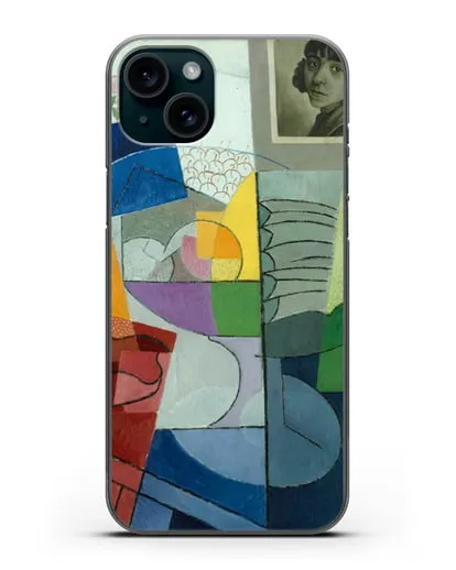 Чехол Натюрморт. Центробежное расширение цветов (Северини Джино) силиконовый для iPhone 15 Plus