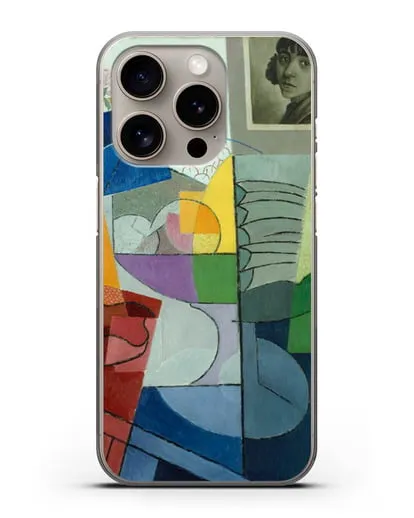 Чехол Натюрморт. Центробежное расширение цветов (Северини Джино) силиконовый для iPhone 15 Pro