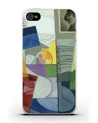 Чехол Натюрморт. Центробежное расширение цветов (Северини Джино) силиконовый для iPhone 4/4s